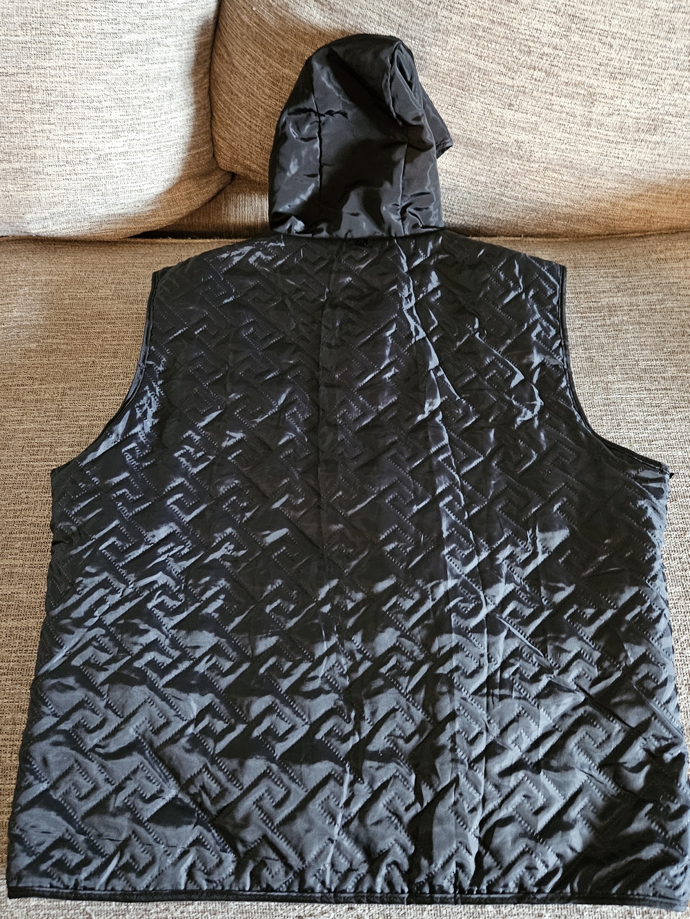 Men's Black Wool Blend Overcoat - Picture 4 of 6